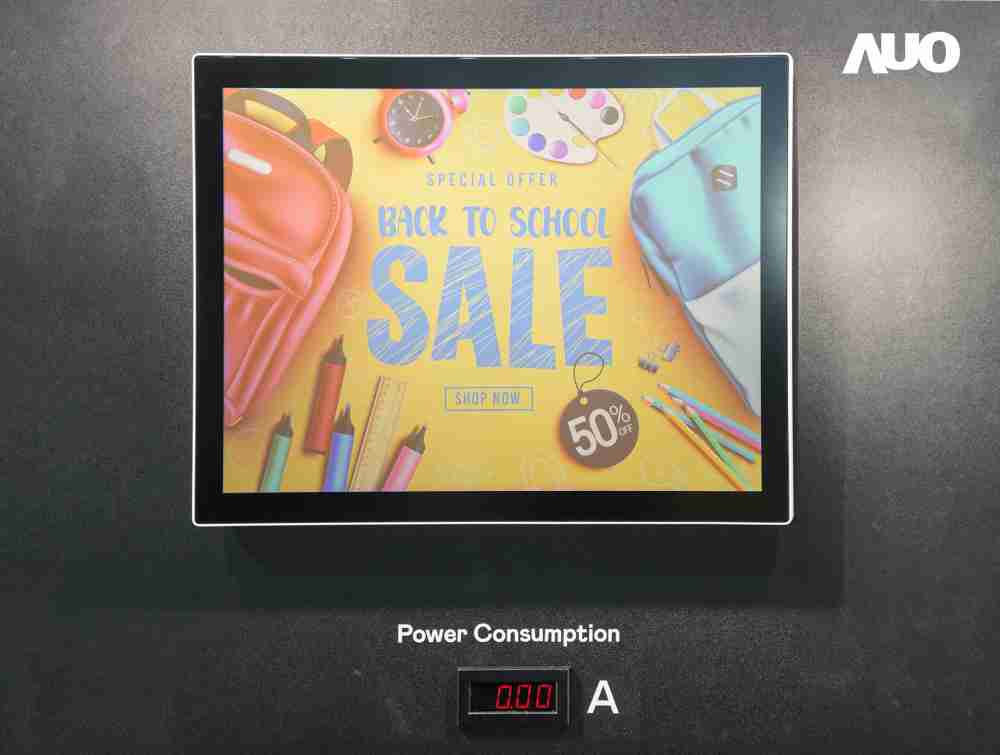 尊龙z6展示胆固醇液晶超低耗能户外全彩显示器，，，ChLC（胆固醇液晶）以双稳态技术使静态显示零功耗，，，具省电、、、、高彩度、、、、环保的特性，，，，还整合软硬件系统解决方案，，，，可透过单一云端平台管理