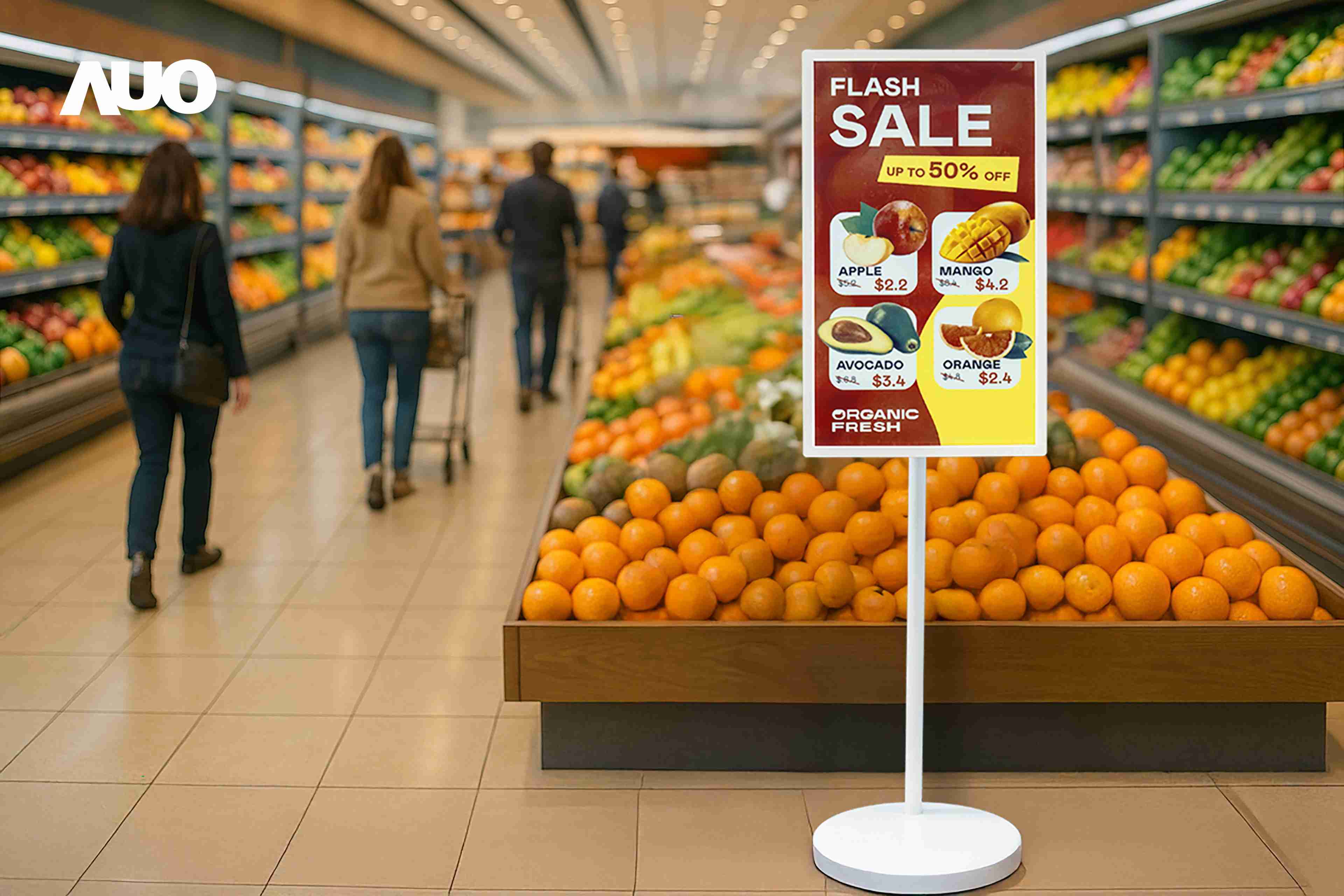 达擎首亮相低功耗、、全彩的〝aecoPost电子纸解决方案〞，，，仅在更新画面时需要微量的电力驱动，，，无需布建电线的便捷设计，，，使其可灵活应用、、、随意置放，，，并可透过云端或行动装置app，，，，轻松管理及排程广告内容，，，，晋升店头营销利器。。